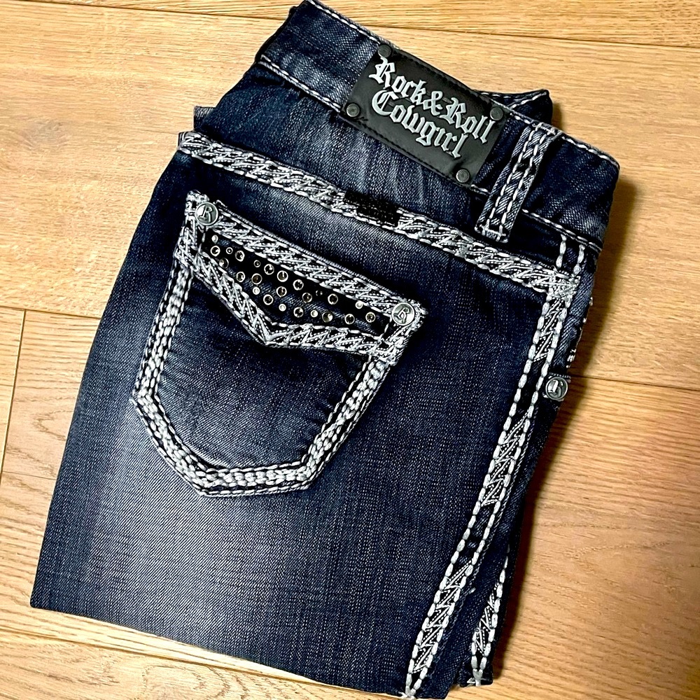 Rock & Roll Cowgirl Midnight Boot Cut Jeans